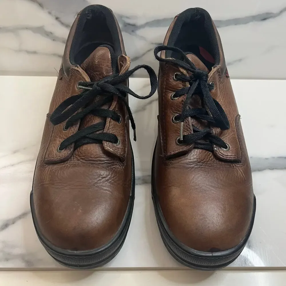 Red Wing 6611 Men's Brown Leather Steel Toe Lace-Up Work Shoes Sz 10 D Safety